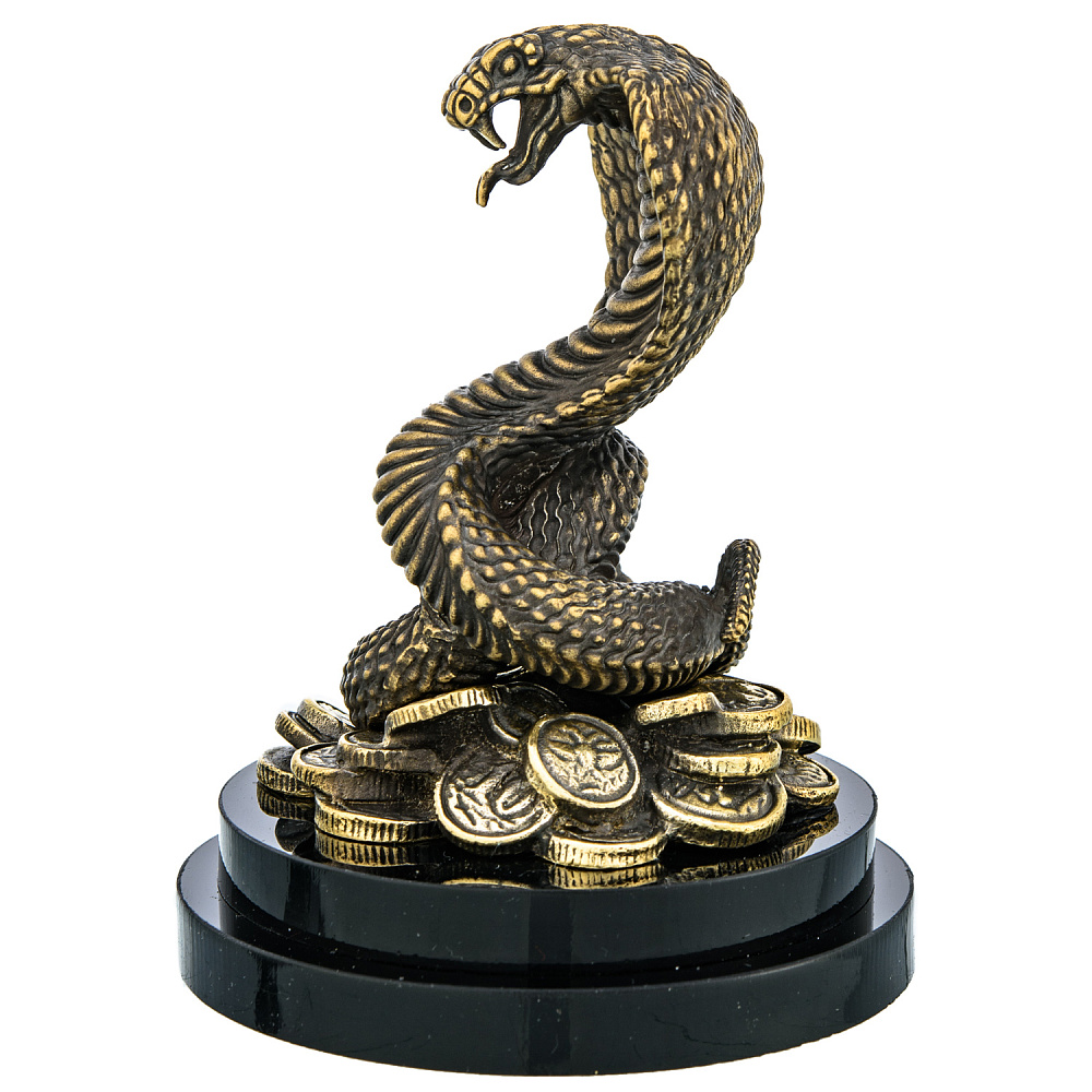 Змея Символ года 2025. Скульптура из бронзы «Королевская кобра» - интернет магазин Русь Велика я фото 3