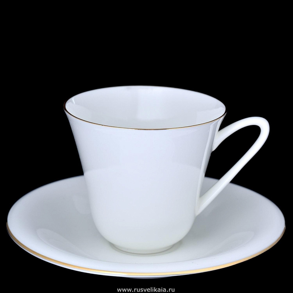 Чайная пара «Золотой кантик» форма «Сад» ИФЗ - интернет магазин Русь Велика я 