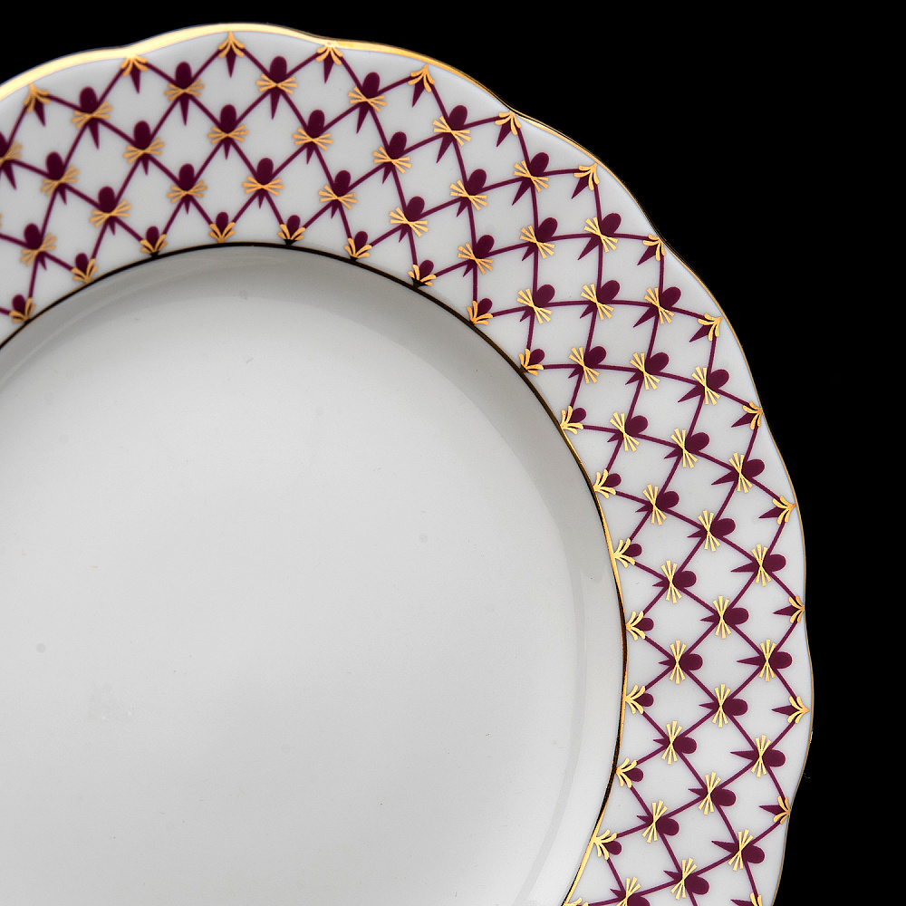 Тарелка мелкая «Сетка-Блюз». Форма Тюльпан. ИФЗ - интернет магазин Русь Велика я фото 1