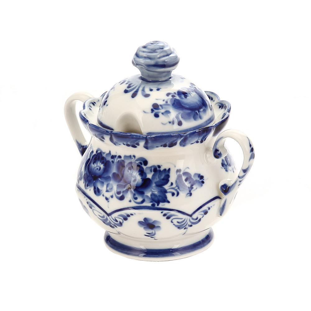 Чайный сервиз на 6 персон «Летняя фантазия». Гжель - интернет магазин Русь Велика я фото 5