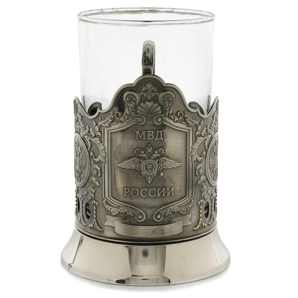 Подстаканник никелированный «МВД РФ» - интернет магазин Русь Велика я 