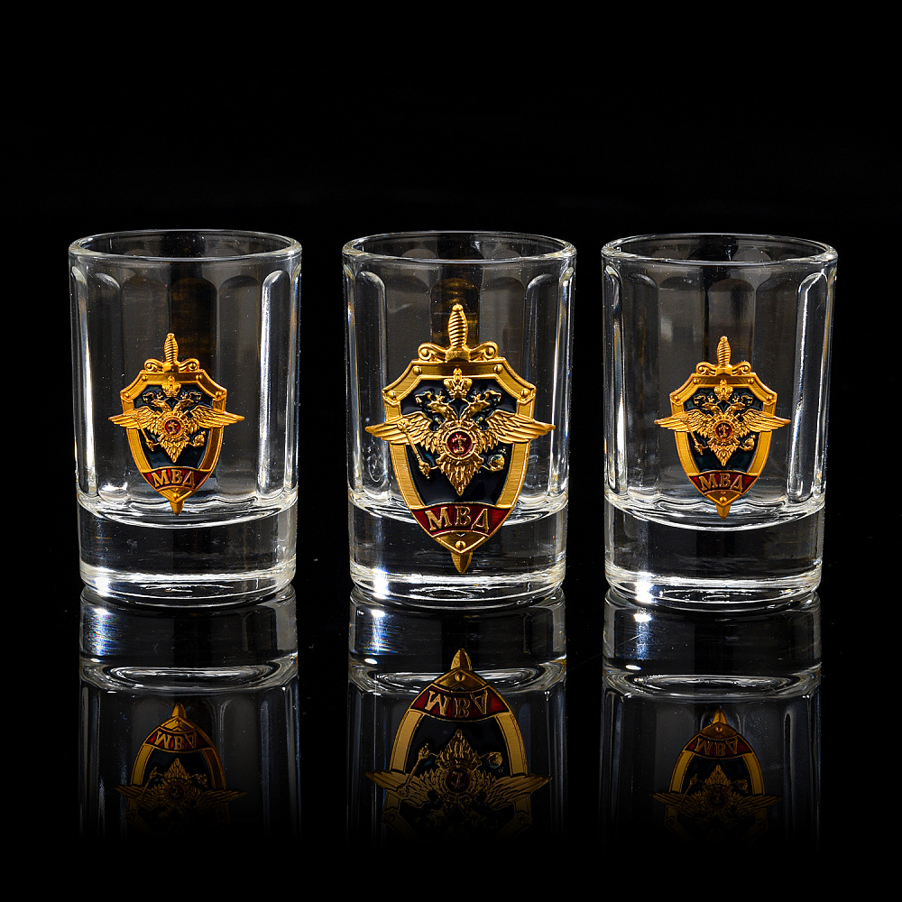 Набор стопок 50 мл «МВД» - интернет магазин Русь Велика я 