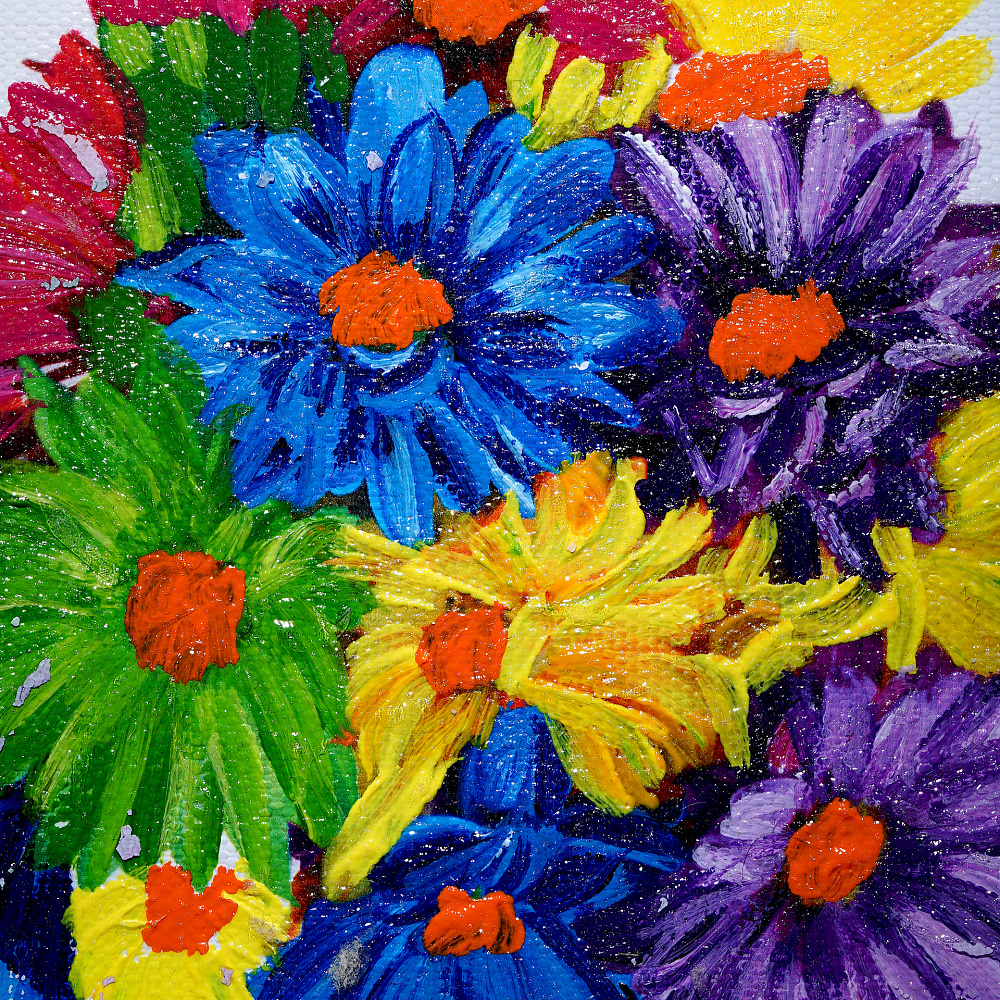 Открытка подарочная с художественным рисунком «Букет хризантем» - интернет магазин Русь Велика я фото 2