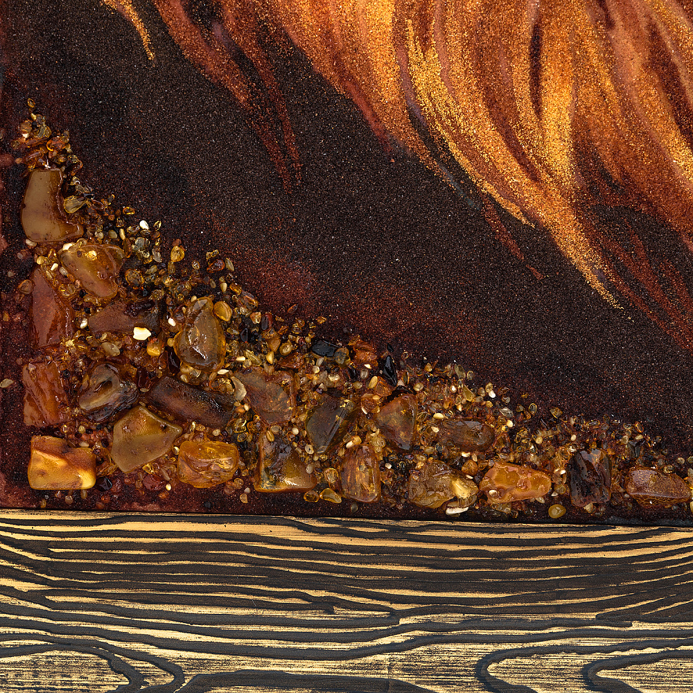 Картина янтарная «Лев - царь зверей» 60х40 см - интернет магазин Русь Велика я фото 3