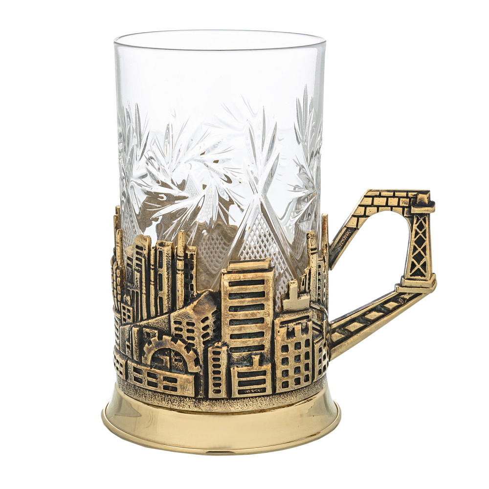 Подстаканник латунный «Индустриальный» - интернет магазин Русь Велика я фото 1