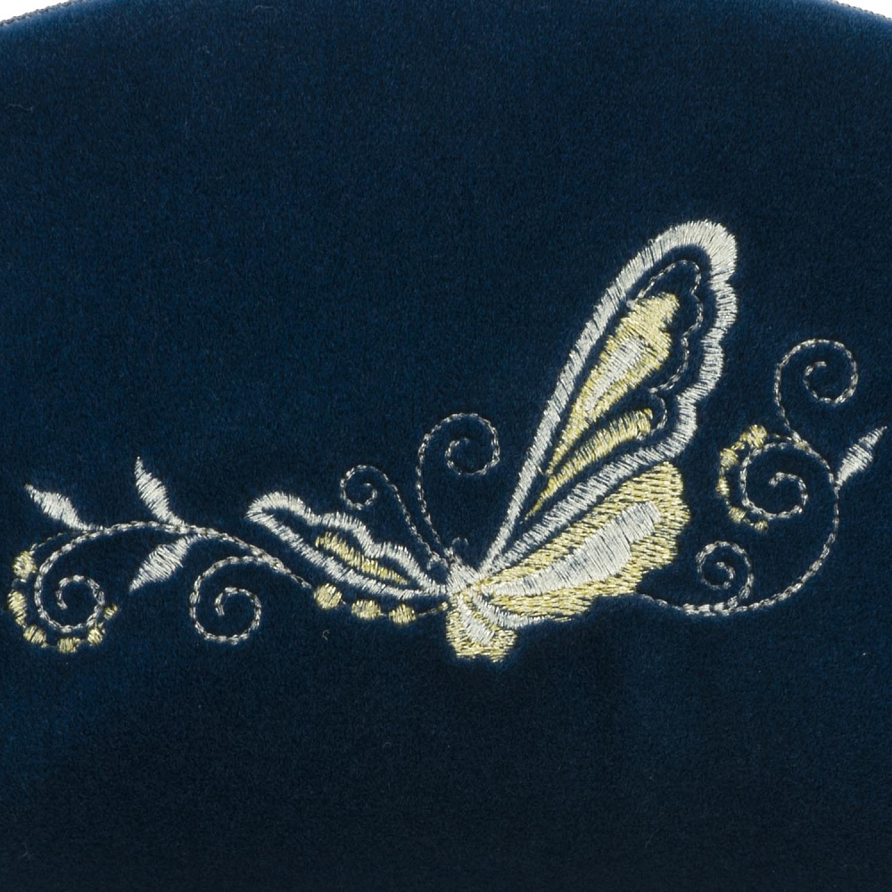 Косметичка «Бабочка». Темно-синяя с вышивкой - интернет магазин Русь Велика я фото 2