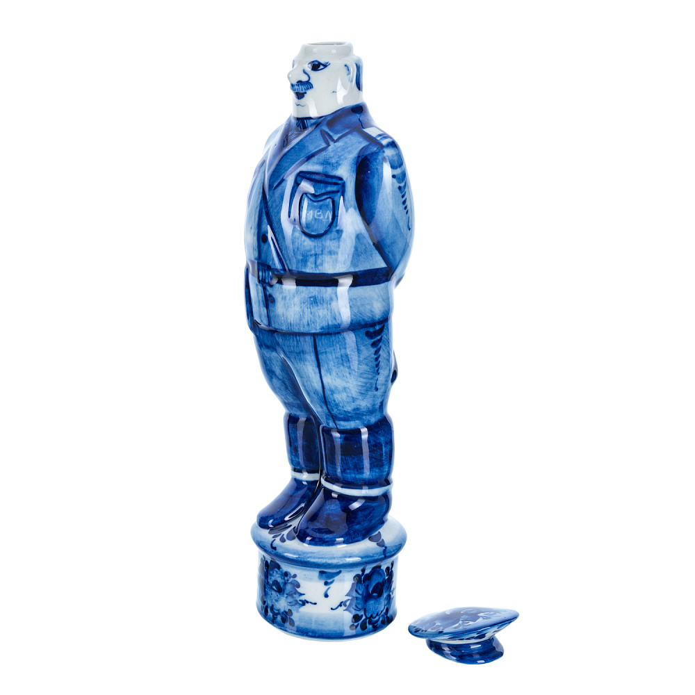 Штоф «Полицейский». Гжель - интернет магазин Русь Велика я фото 2