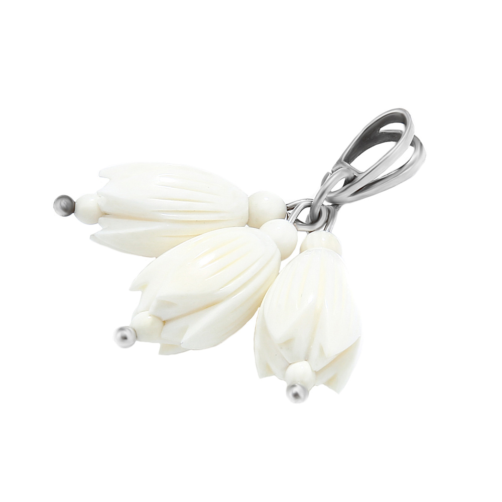 Кулон из бивня мамонта «Подснежники» - интернет магазин Русь Велика я 