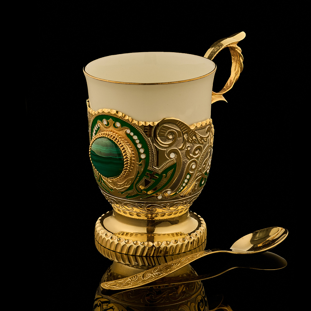 Самовар электрический 3 л с сервизом «Малахит». Златоуст - интернет магазин Русь Велика я фото 12