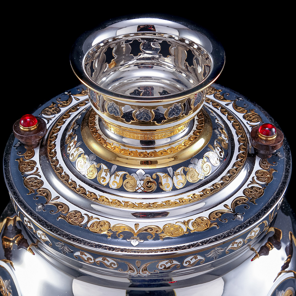 Самовар электрический 3л с позолотой. Златоуст - интернет магазин Русь Велика я фото 5