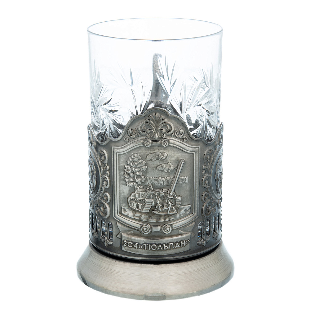 Подстаканник никелированный «Советский самоход-миномет» - интернет магазин Русь Велика я 