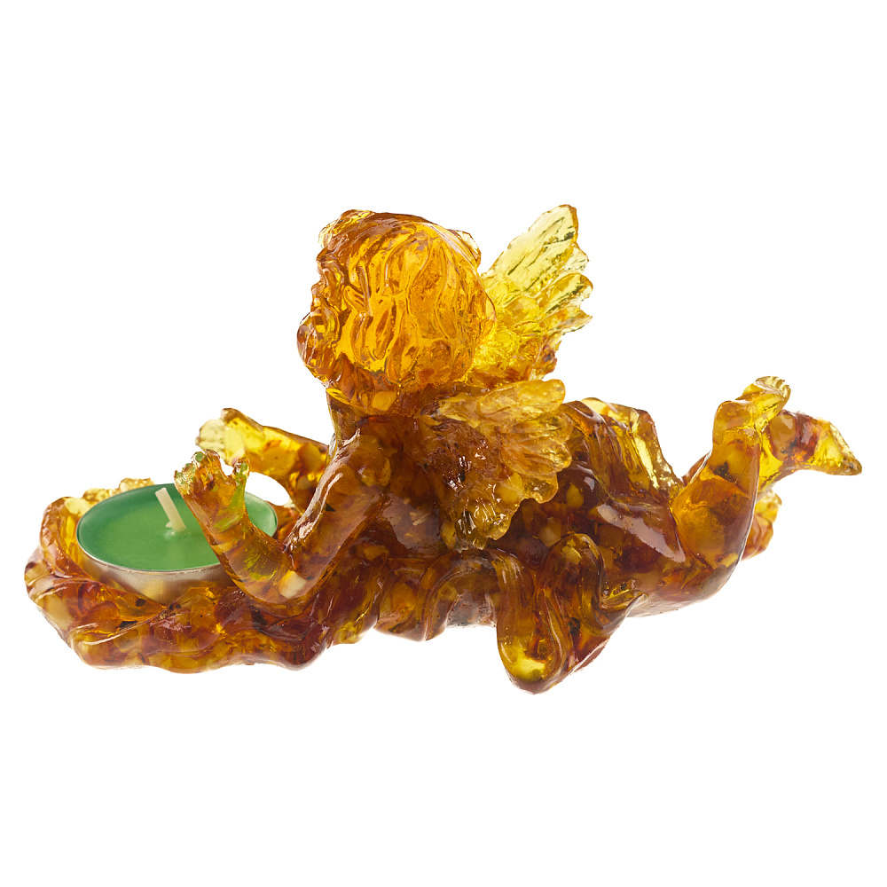 Подсвечник из янтаря «Ангел» - интернет магазин Русь Велика я фото 2