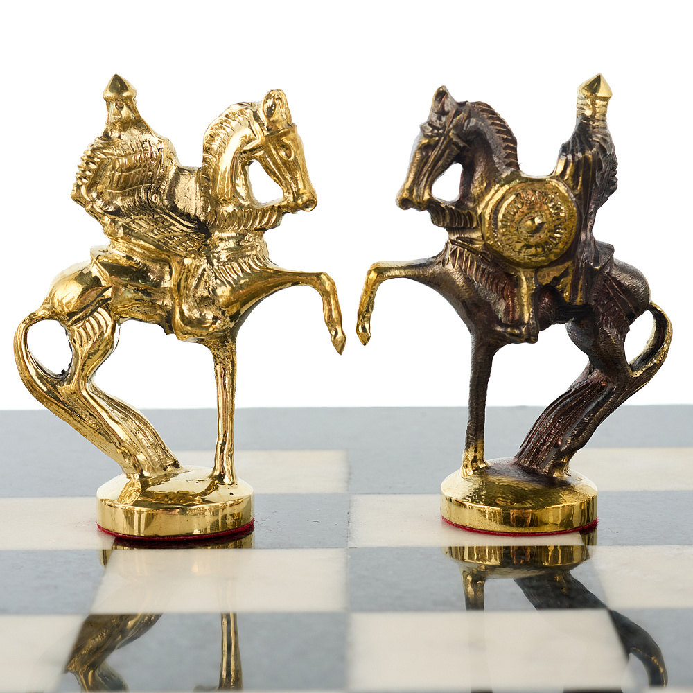 Шахматы из камня и бронзы «Русские богатыри» 36х36 см - интернет магазин Русь Велика я фото 5