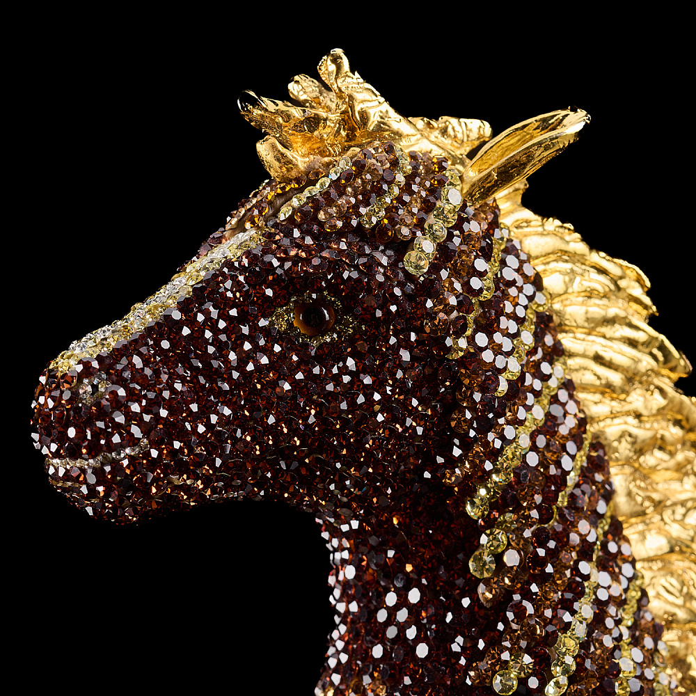 Символ 2026 года. Скульптура с хрустальными стразами «Лошадь» - интернет магазин Русь Велика я фото 1