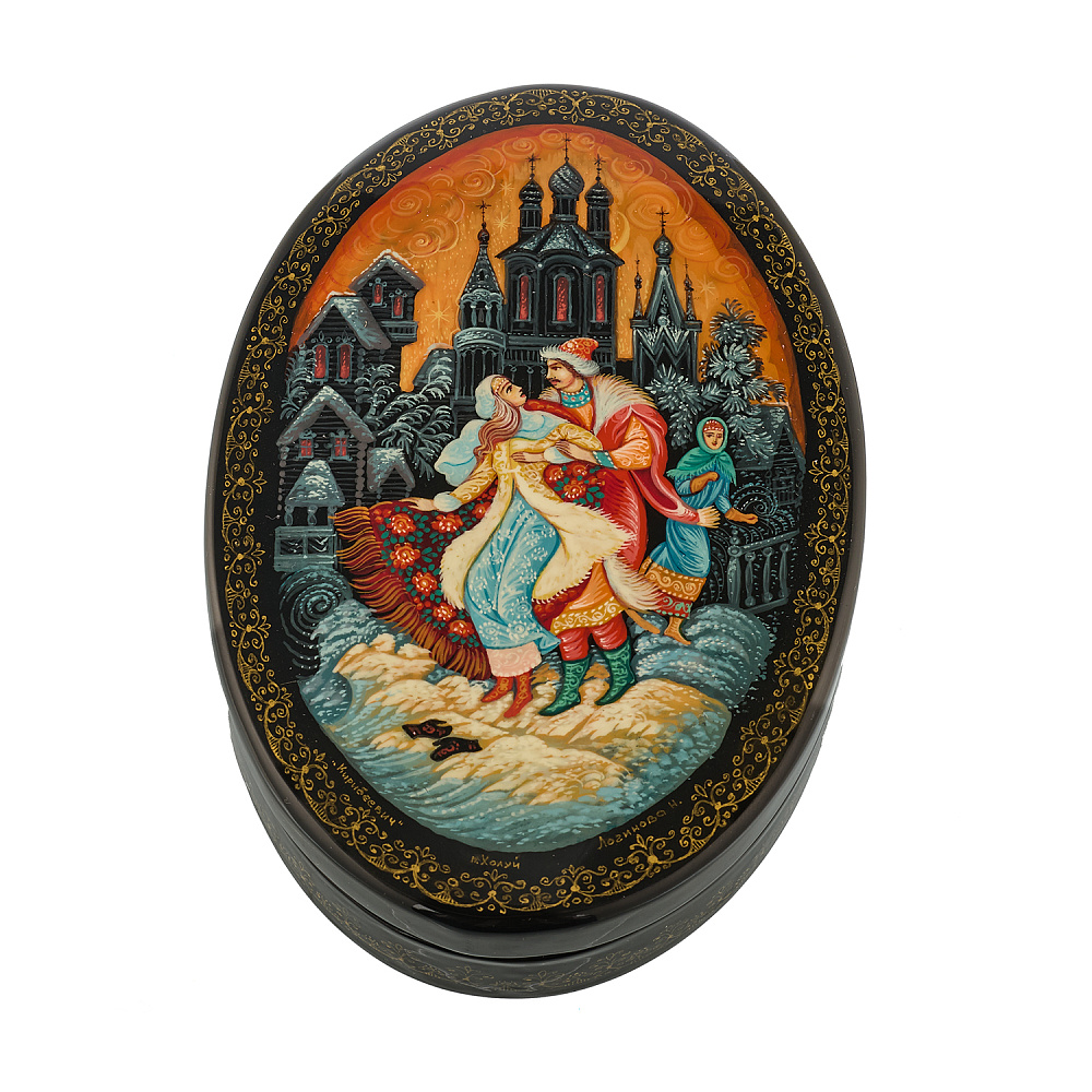 Шкатулка с художественной росписью «Кирибеевич» - интернет магазин Русь Велика я 