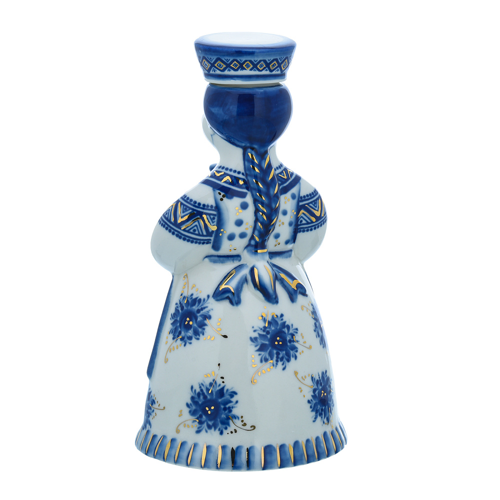 Штоф «Матрена». Гжель в золоте - интернет магазин Русь Велика я фото 3