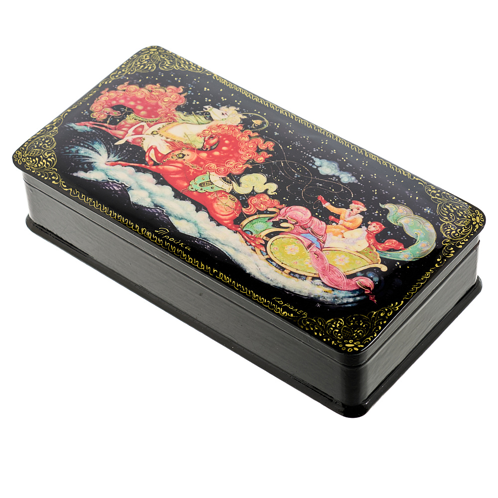 Шкатулка с художественной росписью «Зимняя тройка» - интернет магазин Русь Велика я фото 1