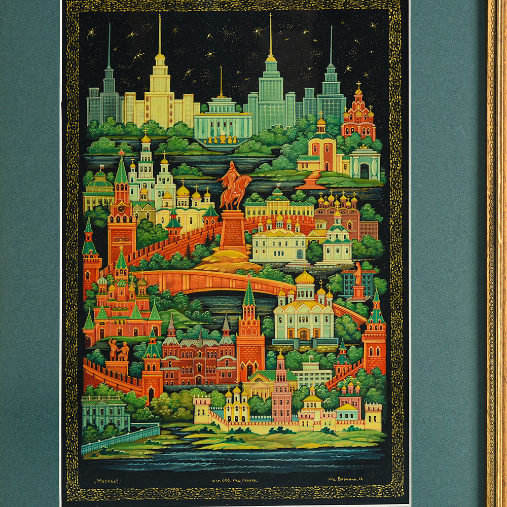 Панно с художественной росписью «Москва» 43х34 см - интернет магазин Русь Велика я фото 2