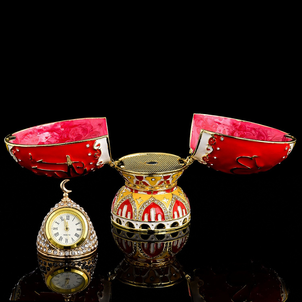 Шкатулка «Альхамдулиллах» с куполом. Традиции Фаберже - интернет магазин Русь Велика я фото 3