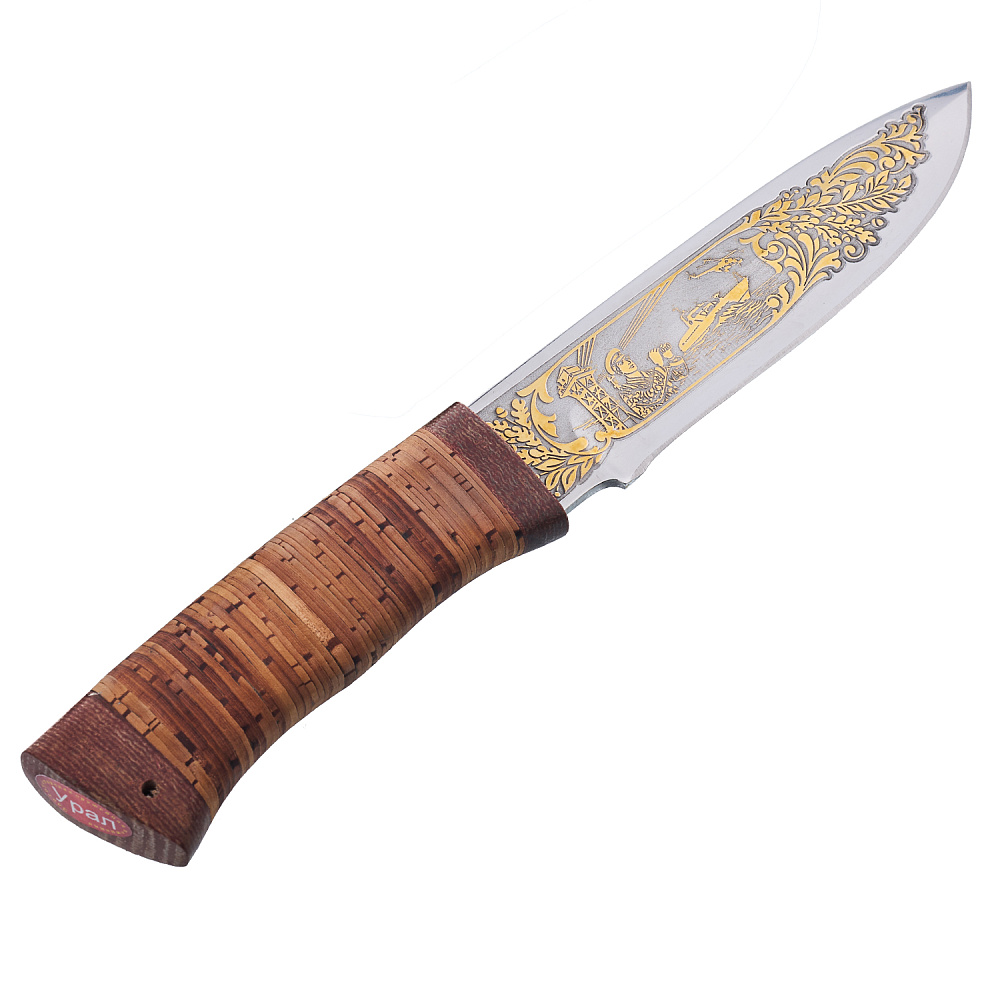 Нож сувенирный с рукоятью из бересты «Урал». Златоуст - интернет магазин Русь Велика я фото 2