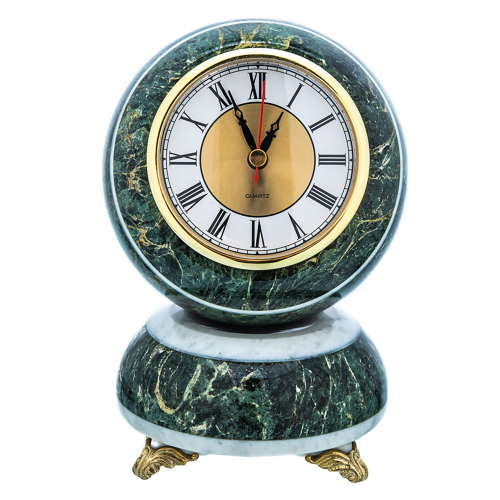 Часы настольные из камня «Шар» - интернет магазин Русь Велика я 