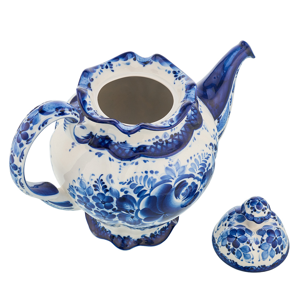 Чайник доливной «Семейный». Гжель - интернет магазин Русь Велика я фото 2