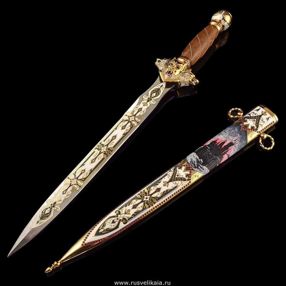 Кинжал сувенирный украшенный. Златоуст - интернет магазин Русь Велика я 