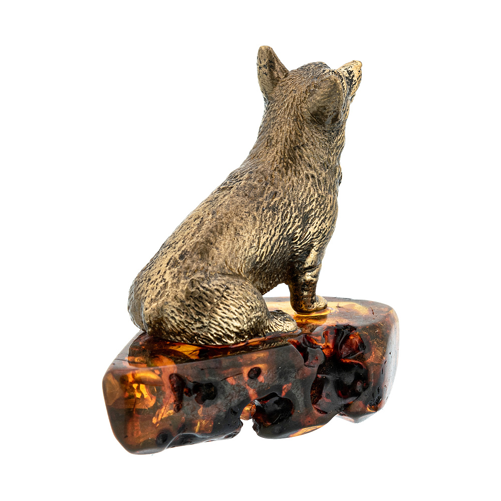 Статуэтка с янтарем «Собака корги» - интернет магазин Русь Велика я фото 3