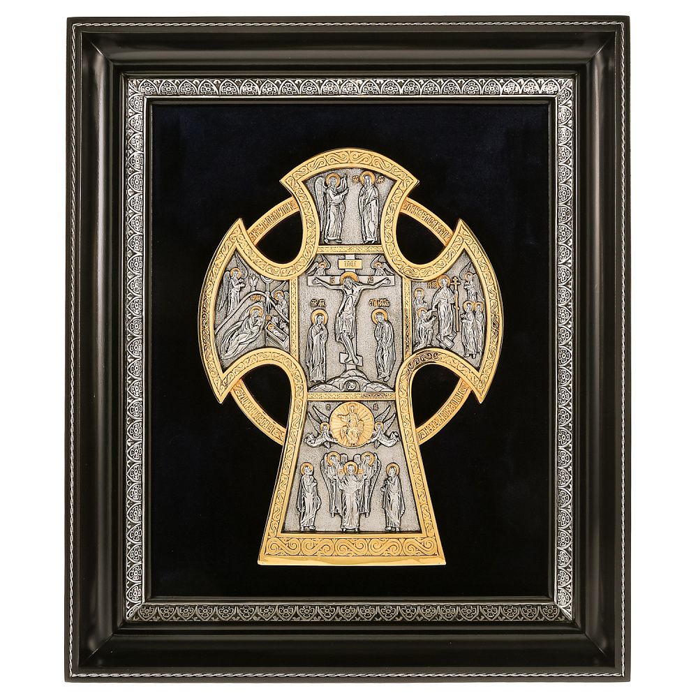 Панно «Крест старорусский» 41х34 см - интернет магазин Русь Велика я 