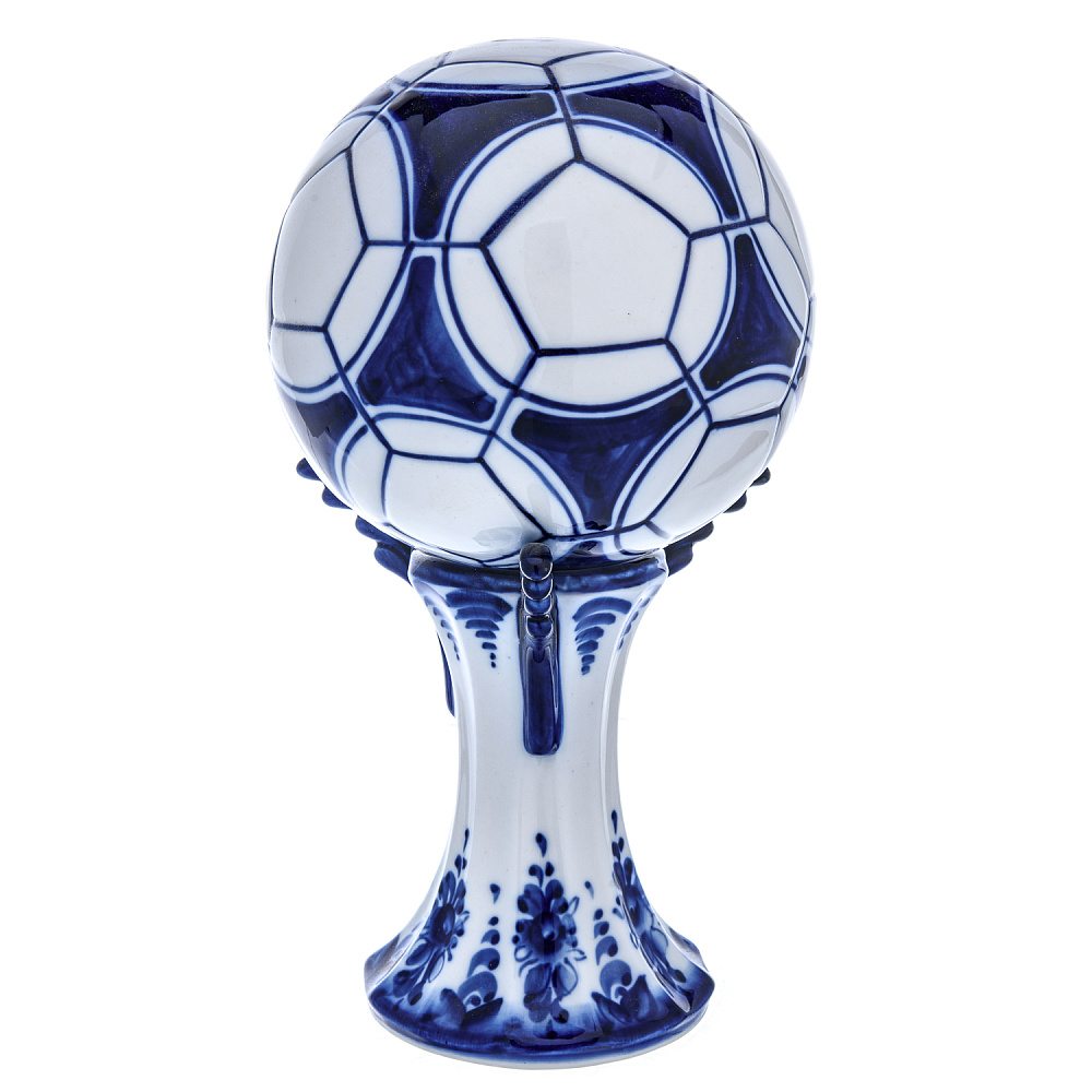 Статуэтка-кубок «Мяч». Гжель - интернет магазин Русь Велика я фото 1
