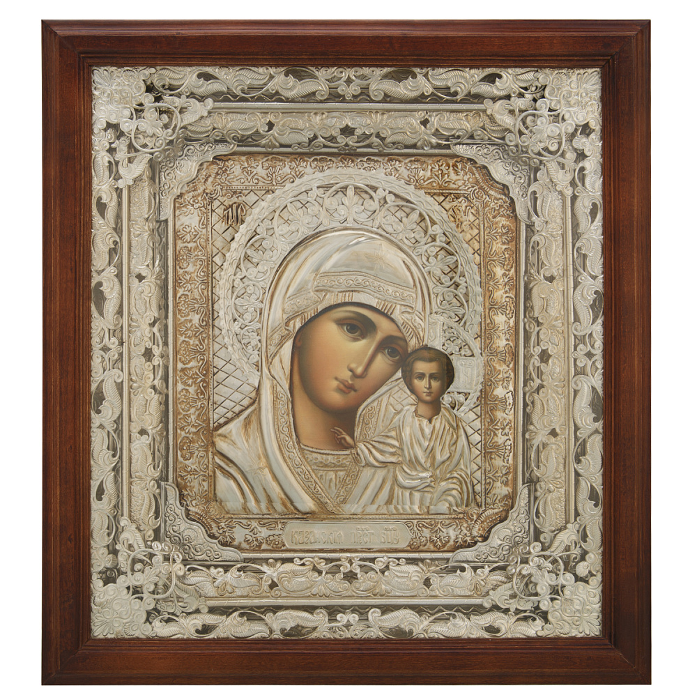 Икона в киоте «Казанская Божья Матерь» 57х62 см - интернет магазин Русь Велика я 