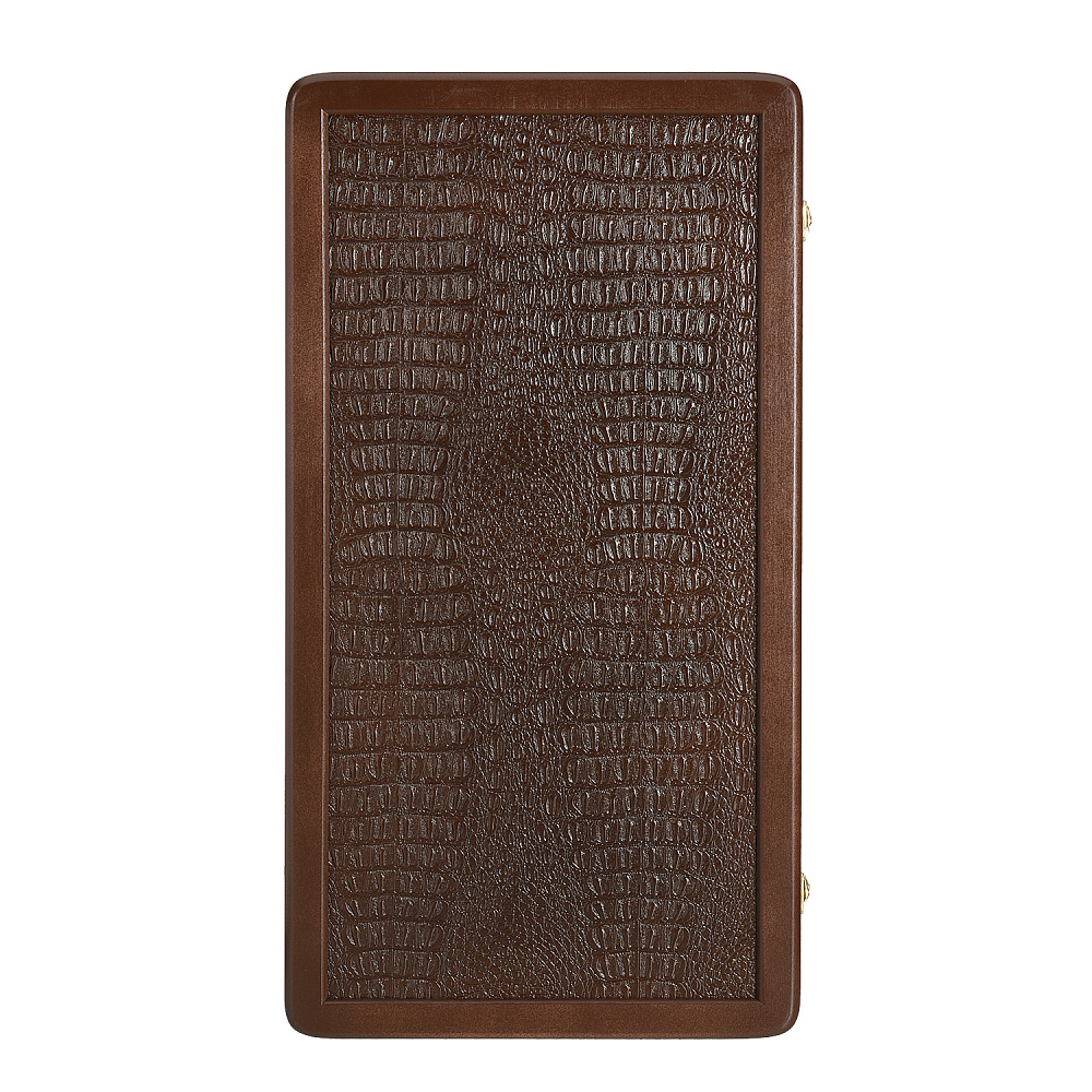 Нарды с кожаной вставкой и янтарными фишками «Золотой питон» 60х30 см - интернет магазин Русь Велика я фото 1