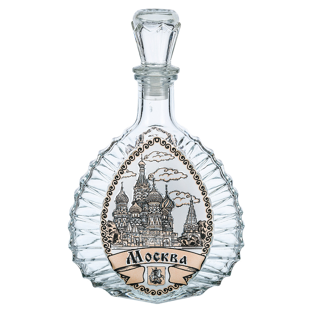 Стеклянный графин для коньяка 0,5 л «Москва» - интернет магазин Русь Велика я 