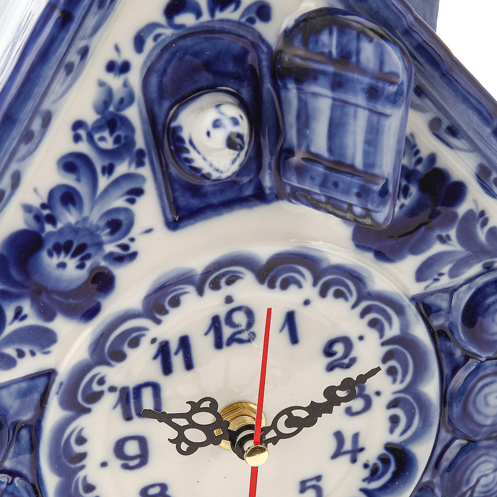 Часы настенные «Кукушка». Фарфор Гжель - интернет магазин Русь Велика я фото 3