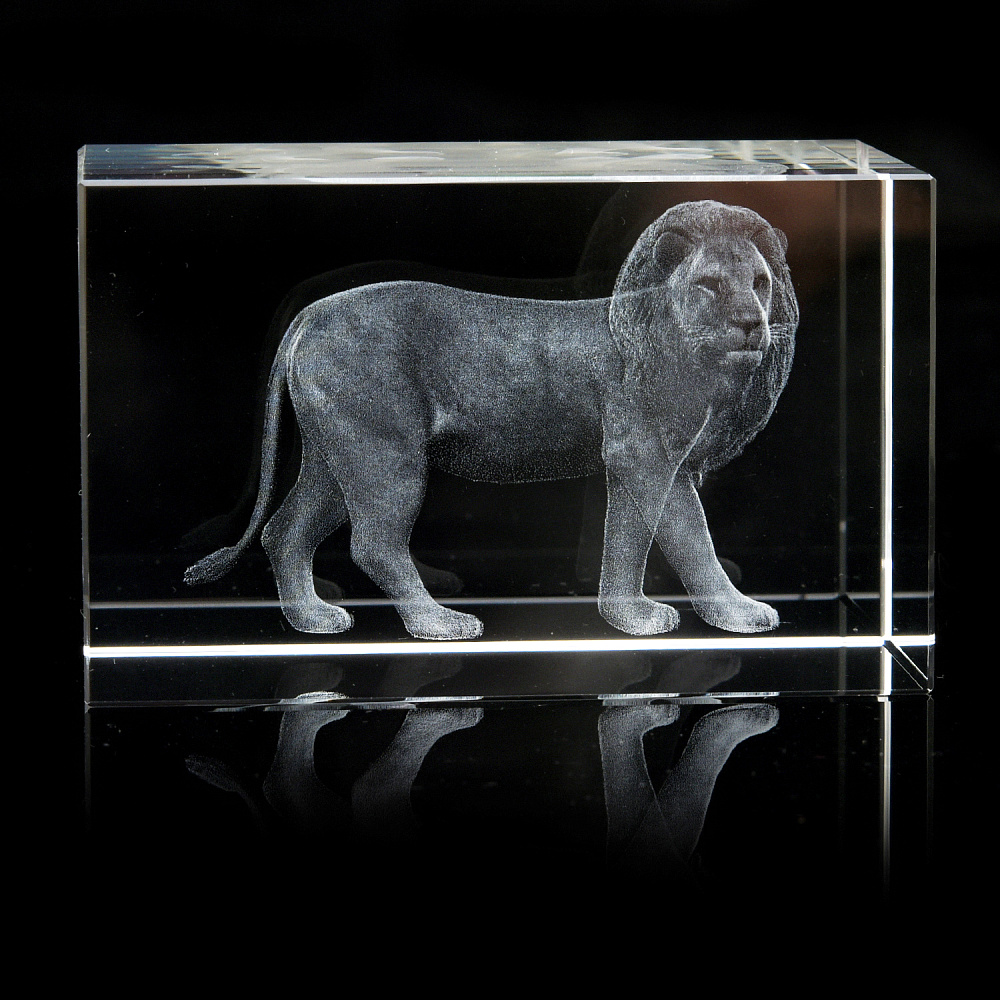 Лазерная графика. Статуэтка «Лев» - интернет магазин Русь Велика я 