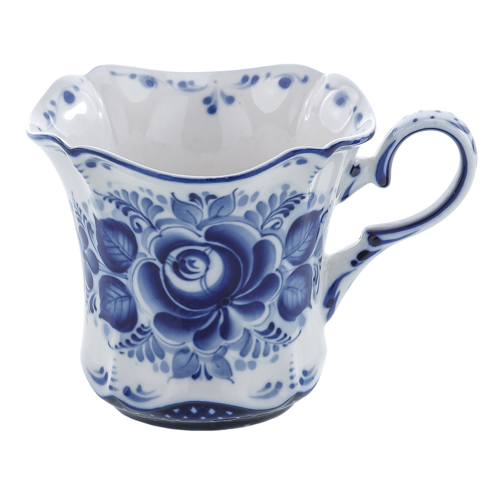 Чайная пара 300 мл «Колокольчик». Гжель - интернет магазин Русь Велика я фото 2