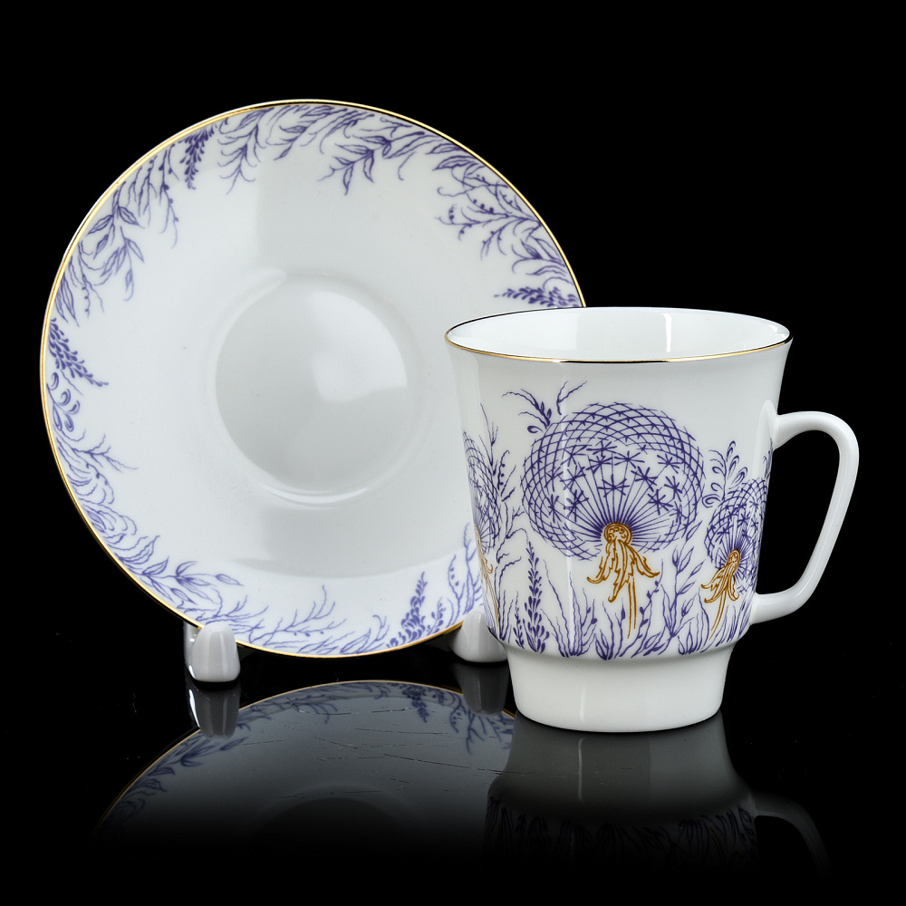 Кофейная пара 165 мл «Одуванчики». Форма Майская. ИФЗ - интернет магазин Русь Велика я 