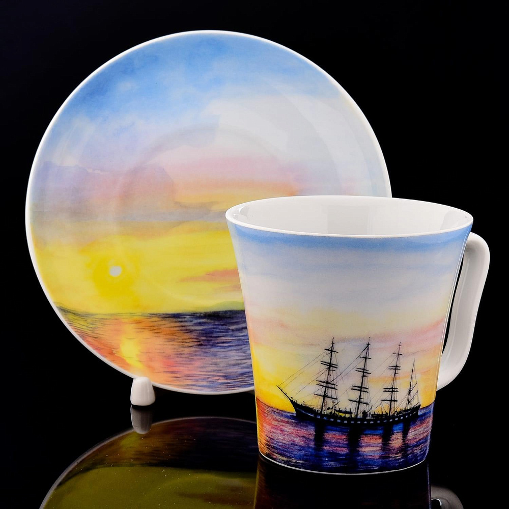 Чайная пара «Бриг 2» форма «Ленинградская» ИФЗ - интернет магазин Русь Велика я фото 1