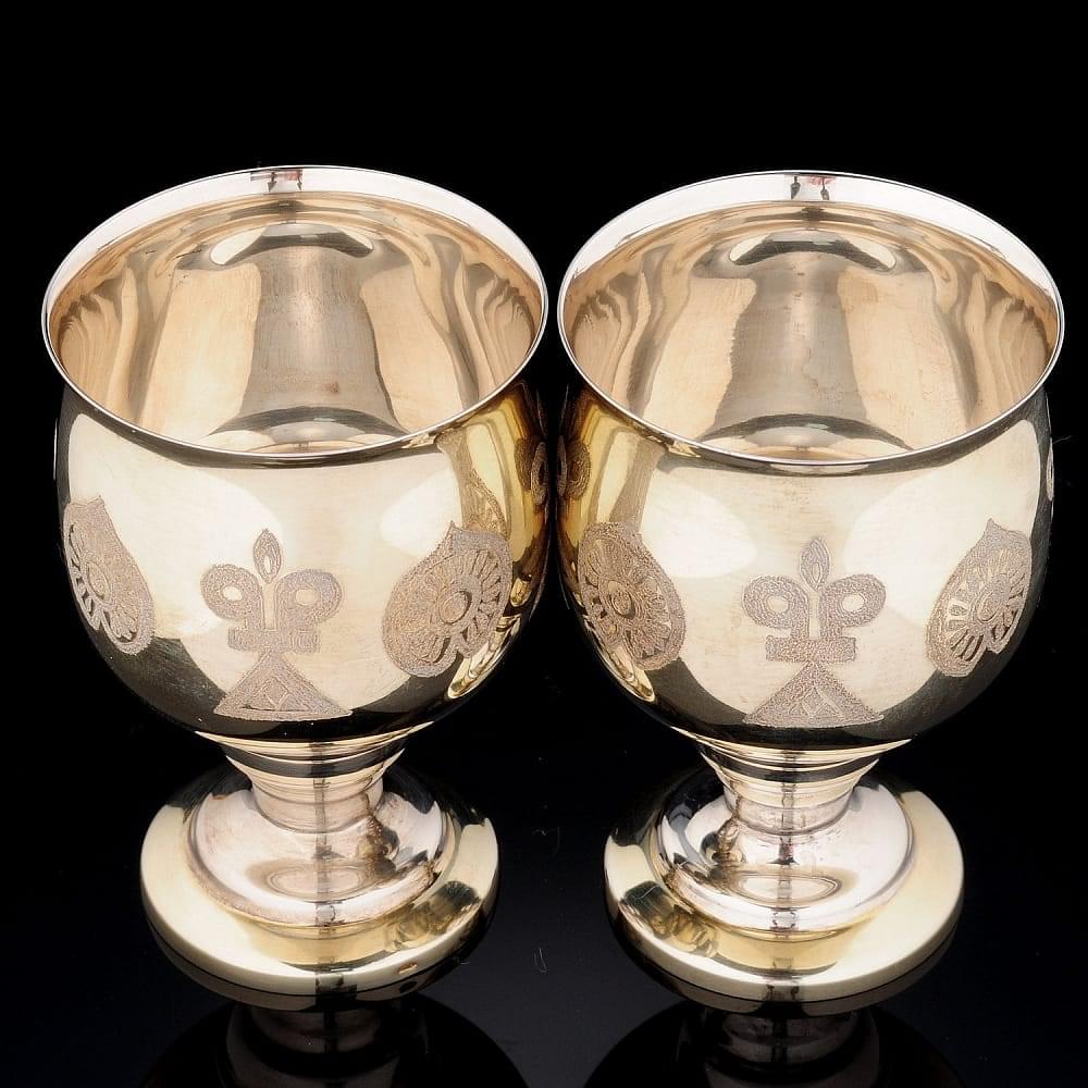 Набор рюмок из серебра 925° «Античный» в подарочной упаковке - интернет магазин Русь Велика я фото 1