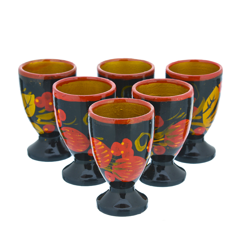 Питейный набор на 6 персон «Водочный». Хохлома - интернет магазин Русь Велика я фото 2