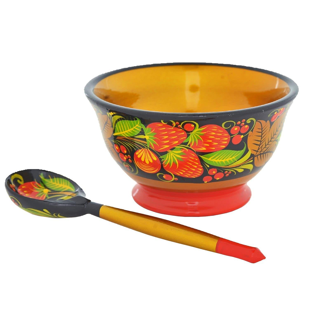 Набор для ягод 14 предметов. Хохлома - интернет магазин Русь Велика я фото 1