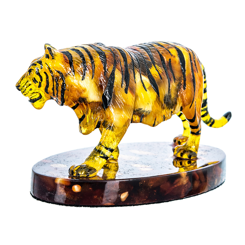 Скульптура из янтаря «Тигр» - интернет магазин Русь Велика я фото 4