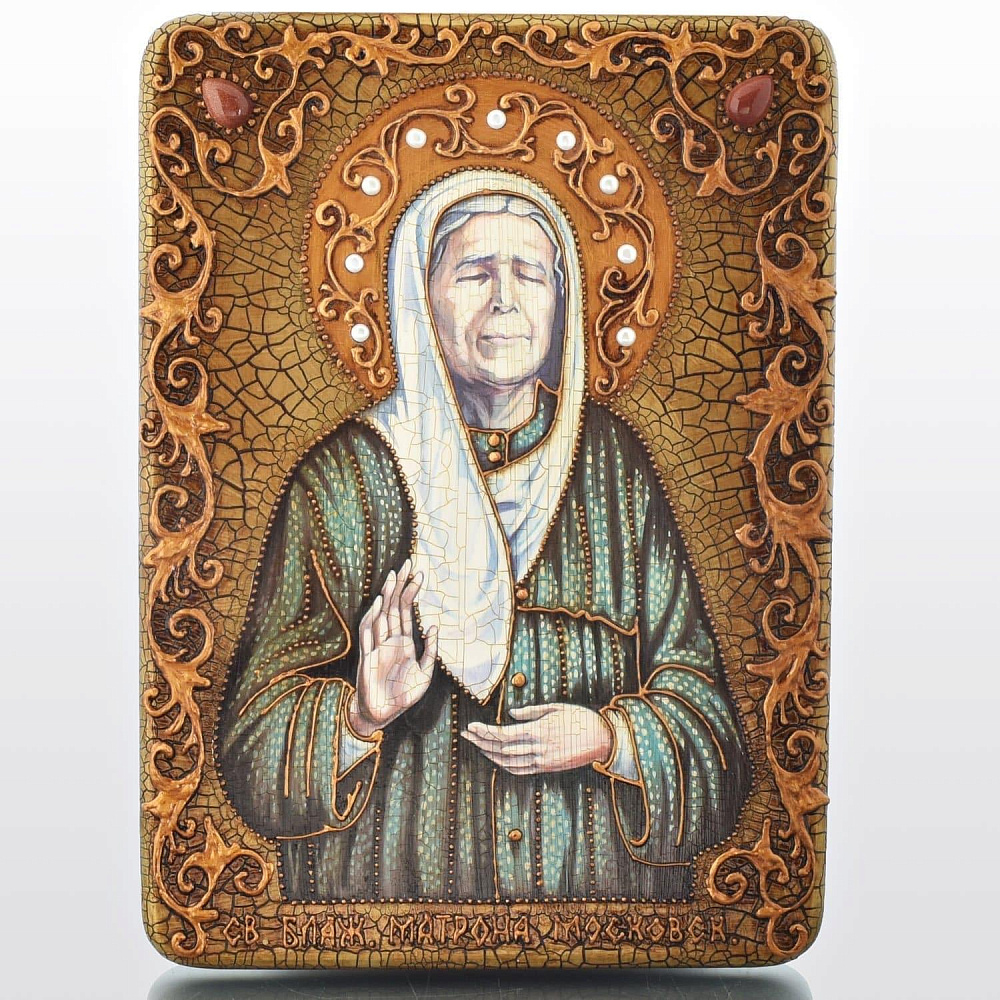 Икона «Блаженная старица Матрона Московская» 21 х 29 см - интернет магазин Русь Велика я фото 5