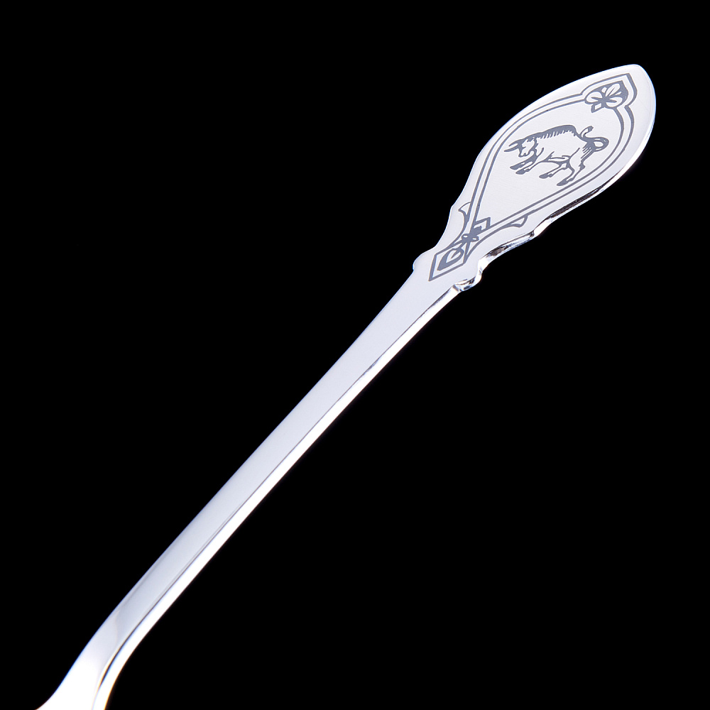 Ложка чайная «Год быка» 24,15 гр. Серебро 925* - интернет магазин Русь Велика я фото 1