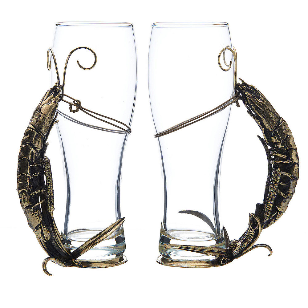 Набор из двух пивных бокалов 0,5 л «Креветка» - интернет магазин Русь Велика я 