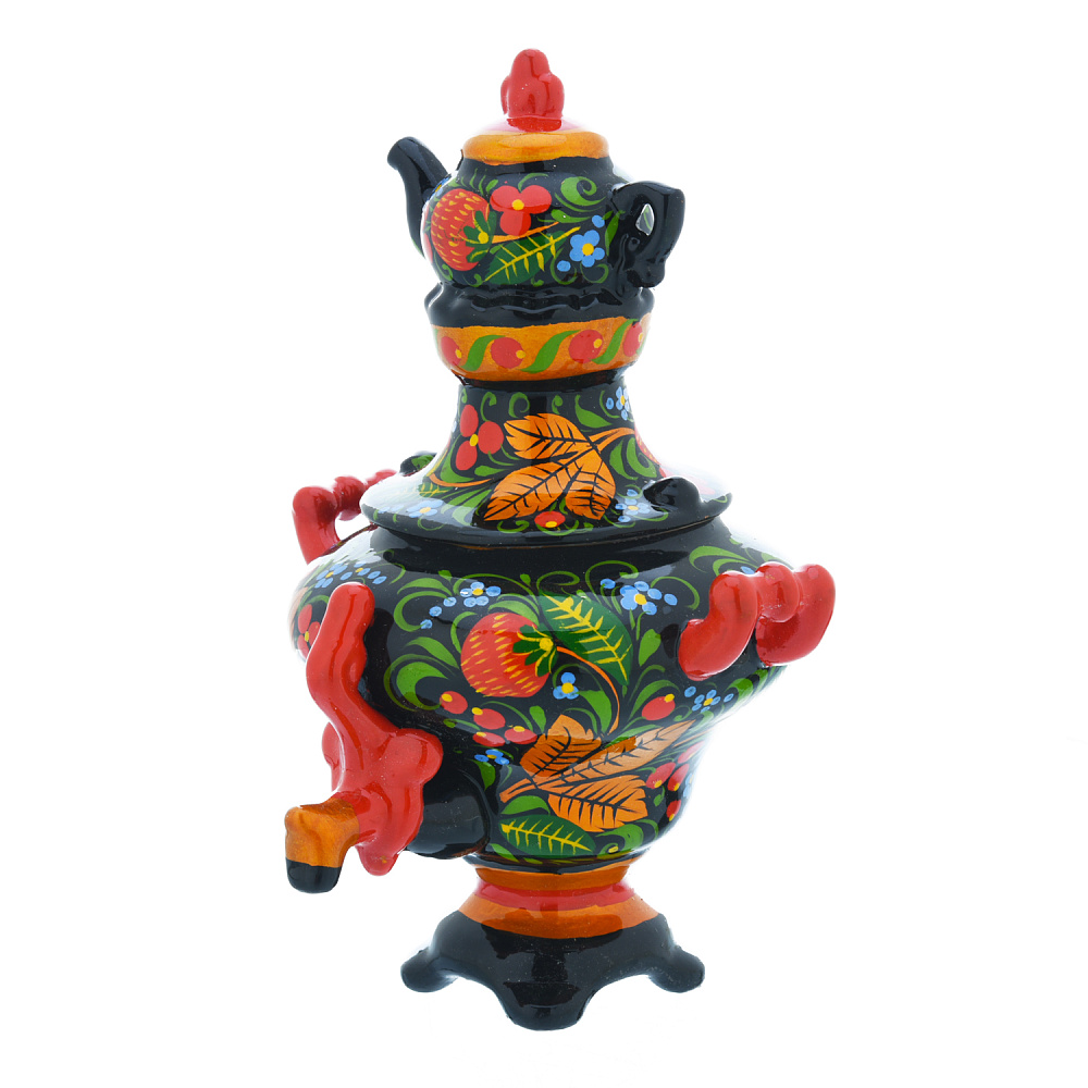 Сувенирный самовар-шкатулка «Клубника». Хохлома - интернет магазин Русь Велика я фото 2