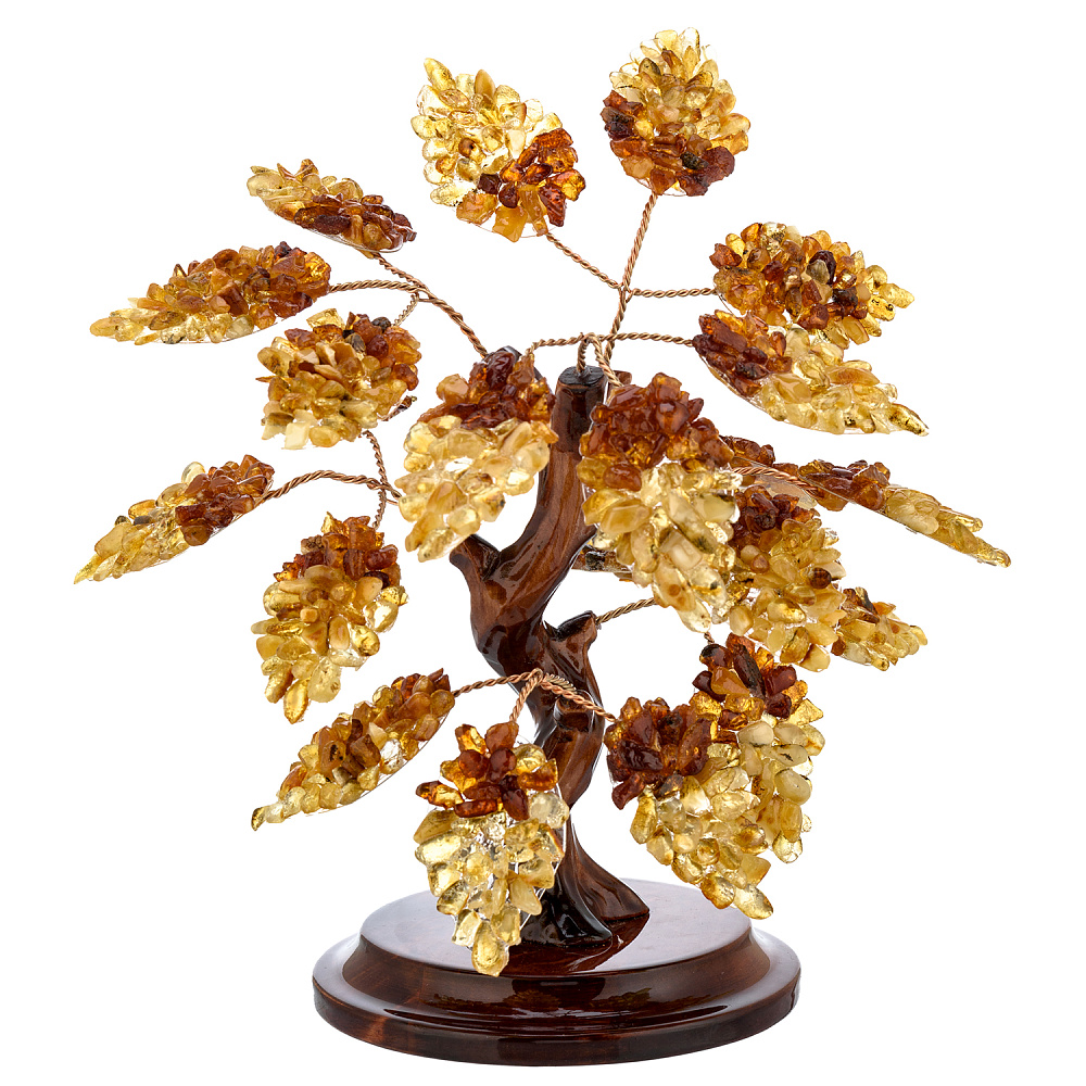 Денежное дерево из янтаря - интернет магазин Русь Велика я 