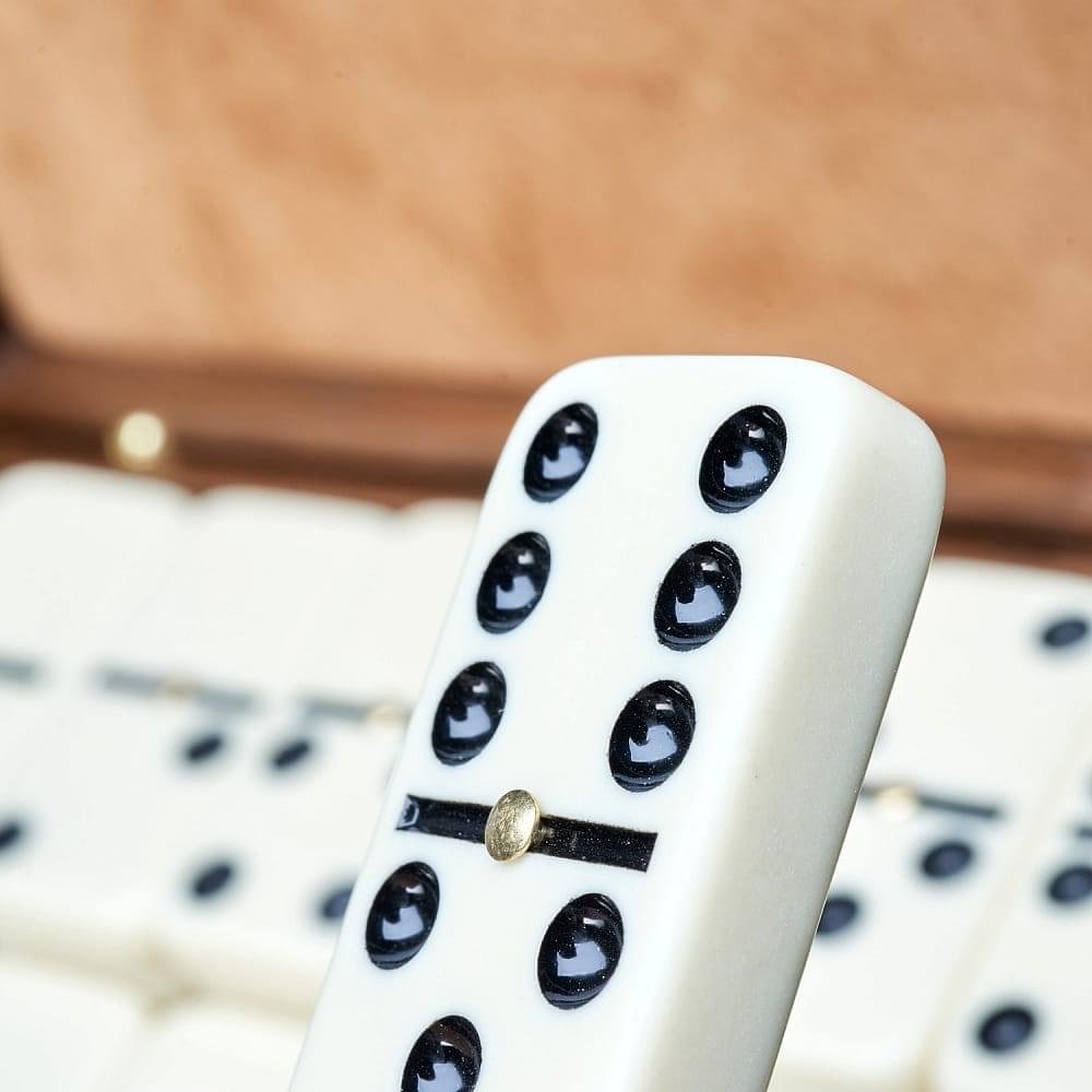 0066408/Домино D6 в резной дубовой шкатулке «Бурлаки на Волге» RTD-308.M - интернет магазин Русь Велика я фото 4