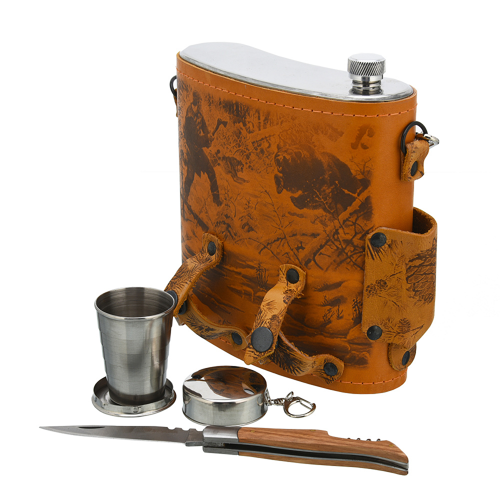 Набор с флягой 1,5 л «Охота на медведя» - интернет магазин Русь Велика я фото 1
