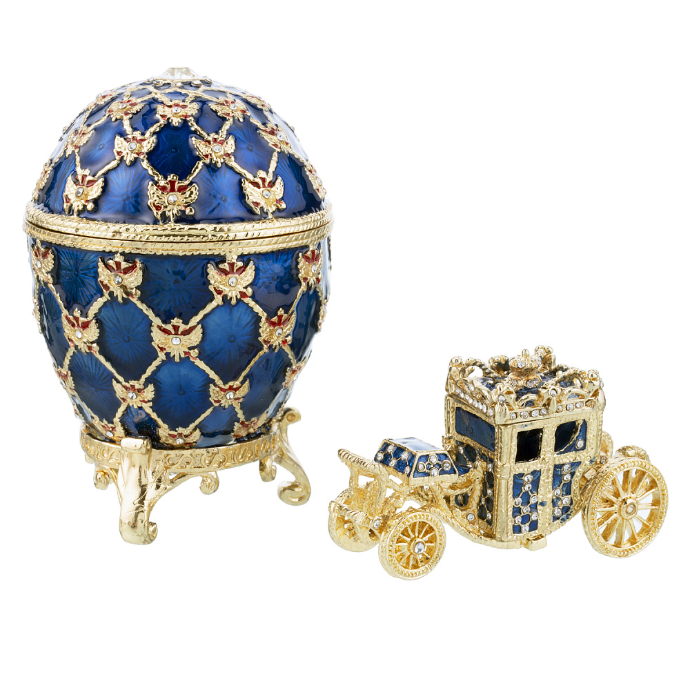 Пасхальное яйцо-шкатулка «Коронационное». Традиции Фаберже - интернет магазин Русь Велика я фото 1